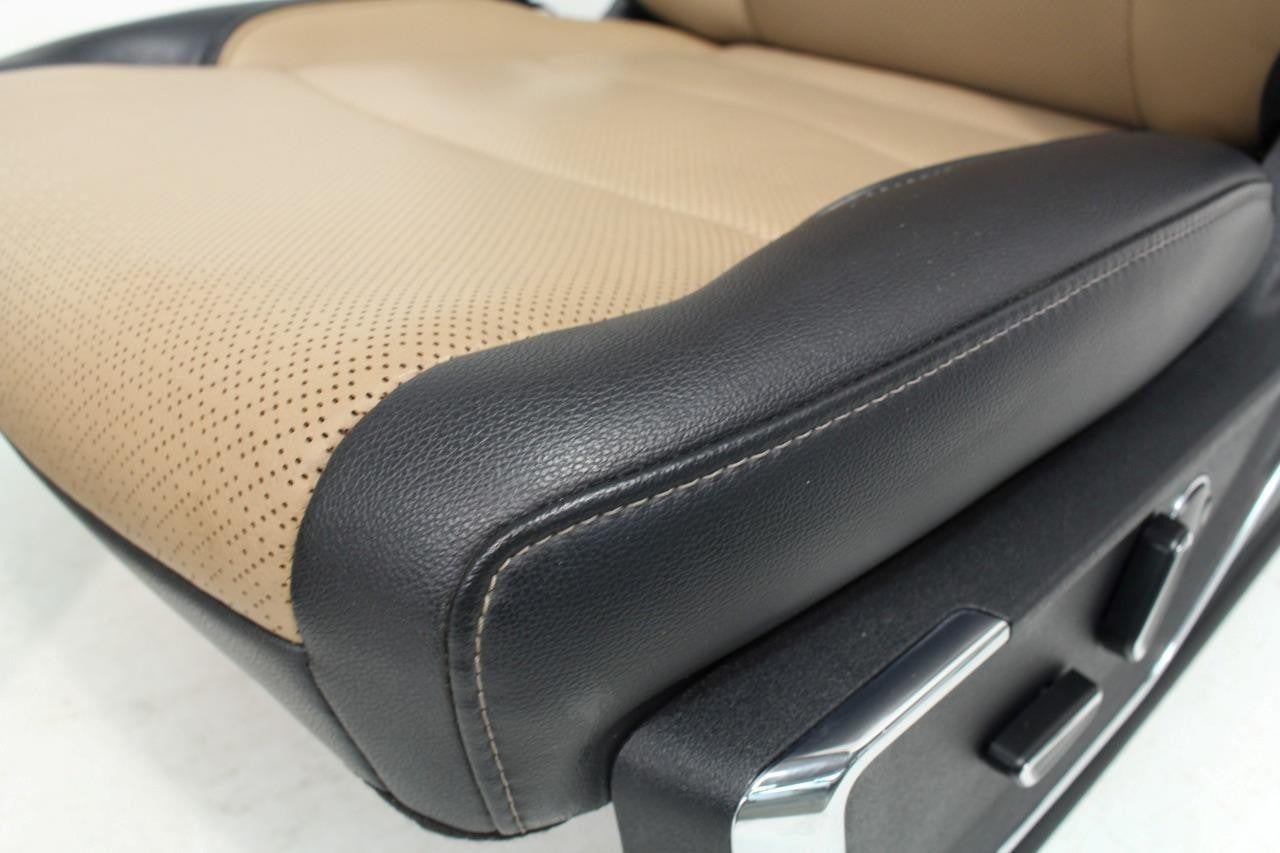 2021+ Ford F150 Super Duty Seats Set, Crew Cab Lariat Leather Baja Tan Heat Cool