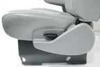 Ford Econoline Front Bucket Seats, Gray Vinyl w/ Folding Armrests, Fits 1997+