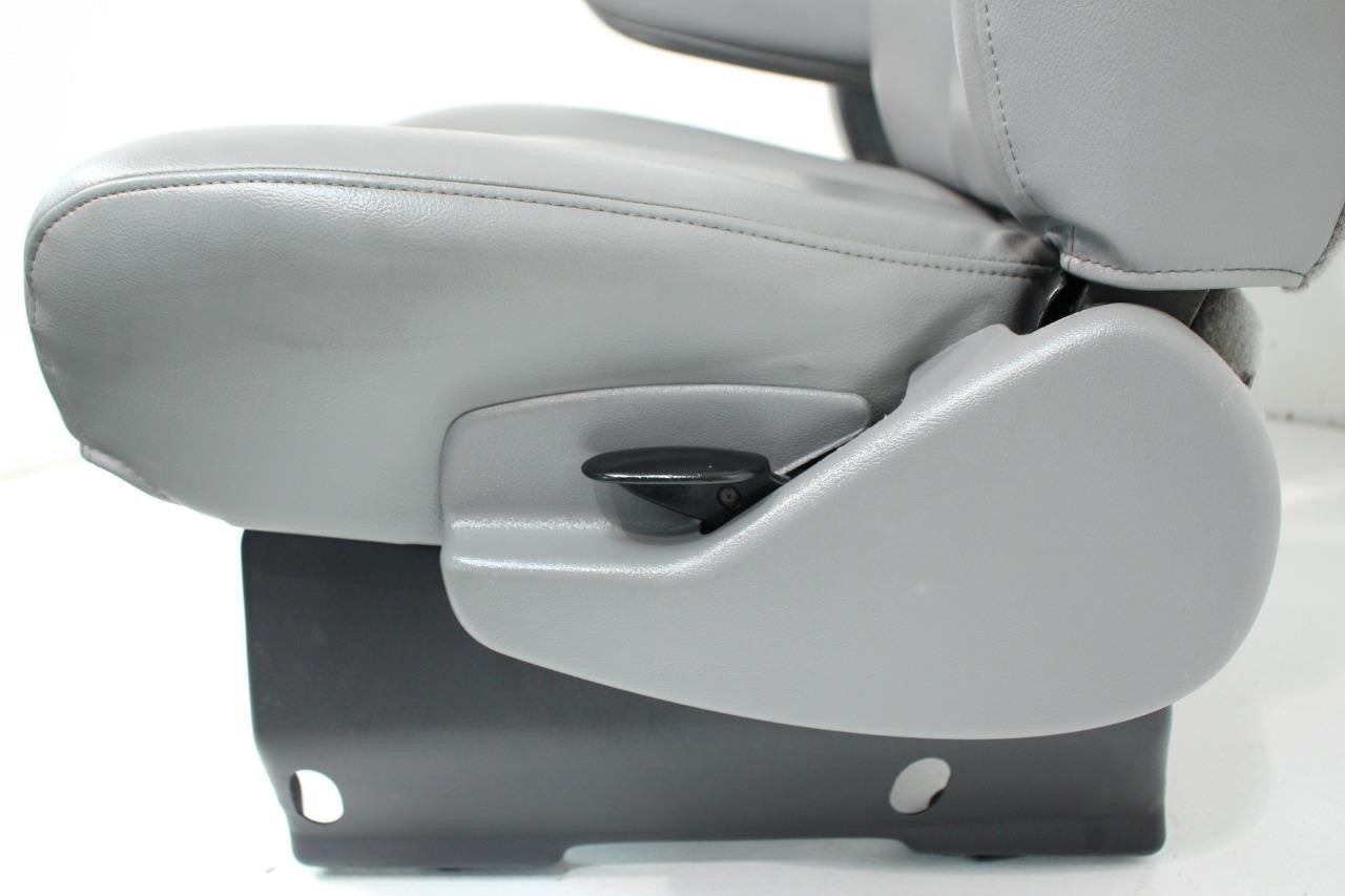 Ford Econoline Front Bucket Seats, Gray Vinyl w/ Folding Armrests, Fits 1997+