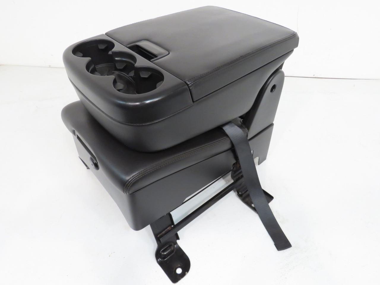 2007 - 2014 Chevy Silverado GMC Sierra Tahoe Yukon Black Leather Jump Seat Console