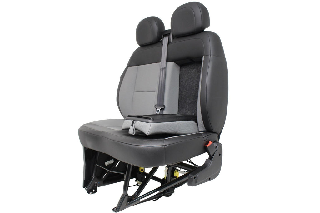 2014 - 2025 Ram ProMaster Front Passenger Seat, Black Vinyl Bench w/ Center Seat