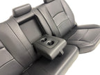 2002 - 2018 Dodge Ram Seats Set, Crew Cab Katzkin Black Leather Powered Heated