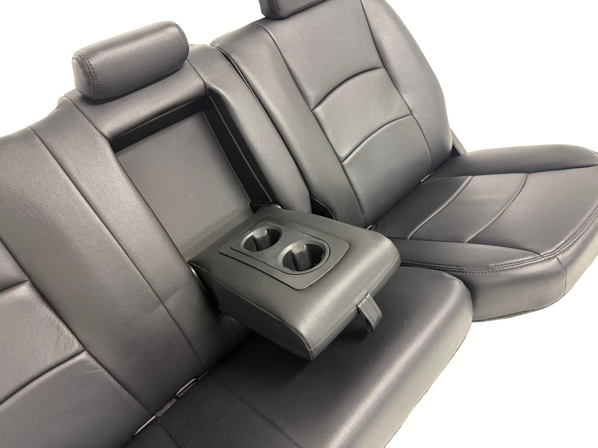 2002 - 2018 Dodge Ram Seats Set, Crew Cab Katzkin Black Leather Powered Heated