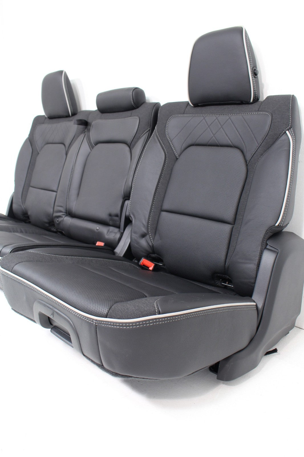 2019-2026 Ram 1500 Interior Seats Console Panels, Limited Quilted Black Leather