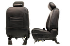 2002 - 2018 Dodge Ram Seats Set, Crew Cab Roadwire Black Leather w/ Power Driver