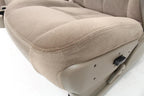 1999 - 2006 Sierra Silverado Front Seats, Power Tan Cloth Split Bench w Jumpseat