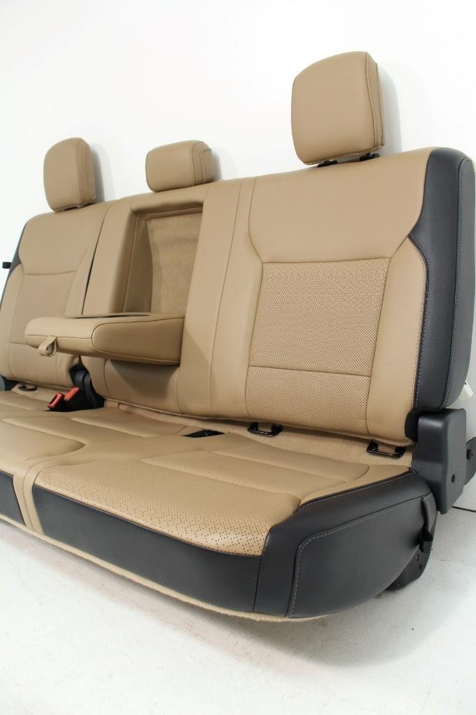 2021+ Ford F150 Super Duty Seats Set, Crew Cab Lariat Leather Baja Tan Heat Cool