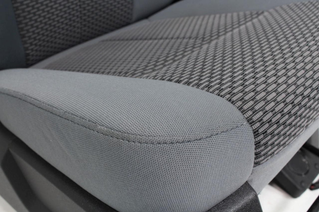 1999 - 2016 Ford Super Duty Front Seats, XLT Steel Gray Cloth Power w/ Jumpseat