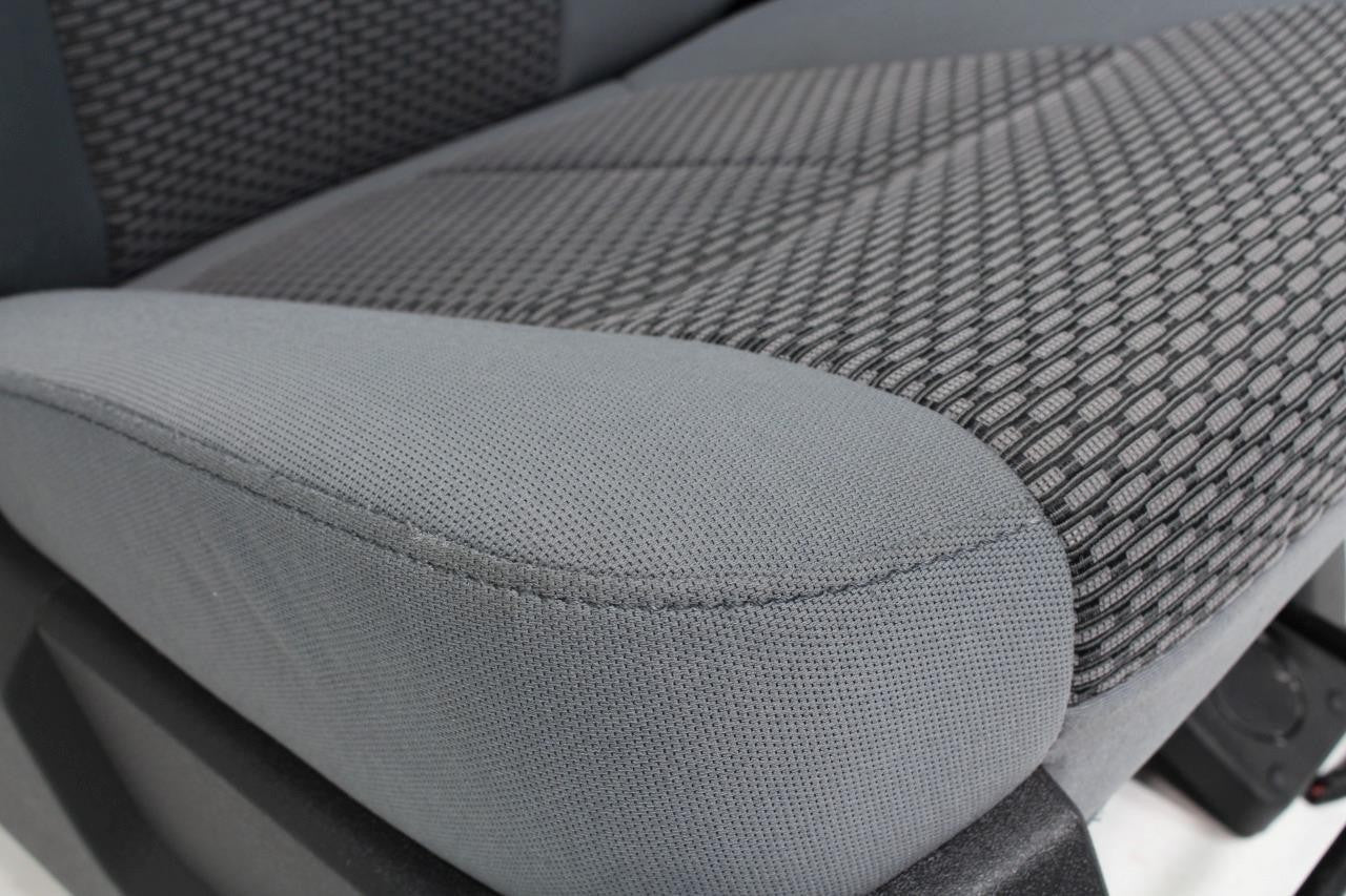 1999 - 2016 Ford Super Duty Front Seats, XLT Steel Gray Cloth Power w/ Jumpseat