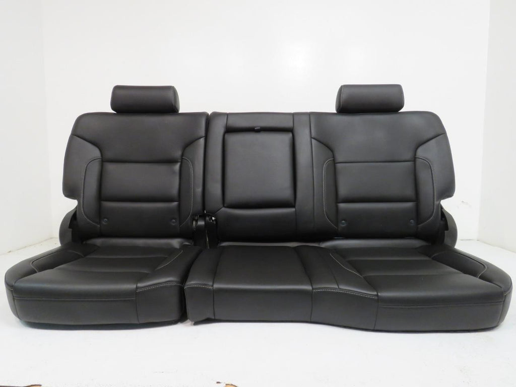 2014 - 2019 GM Sierra Silverado LTZ Seats, Front Rear Black Leather, Heat & Cool