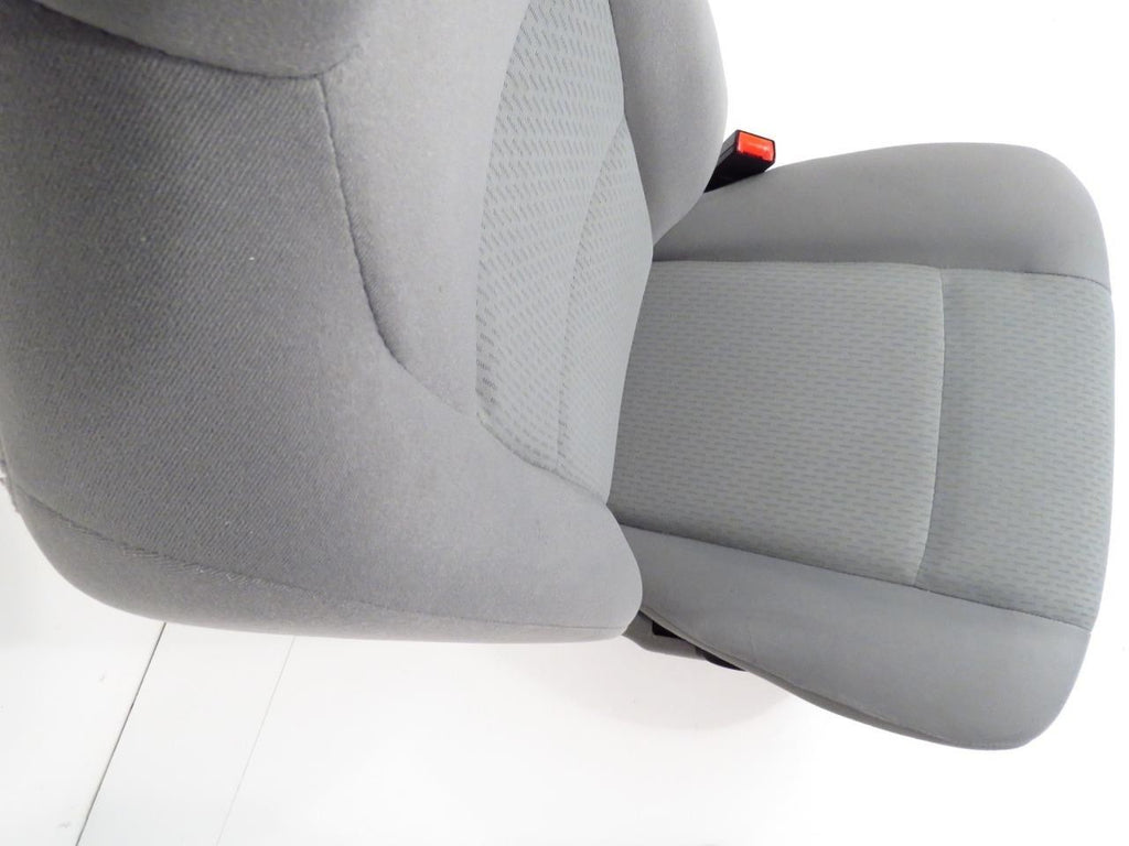 Ford Econoline Front Bucket Seats, Gray Cloth w/ Folding Armrests, Fits 1992+