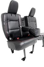 2018 - 2026 Jeep Wrangler Seats Set, JKU 4Dr Rubicon Black Nappa Leather w/ Red