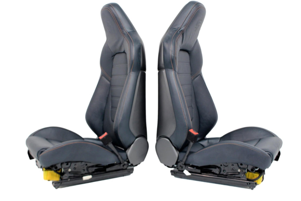 2020 2024 Porsche 911 992 Sport Seats 18-Way Graphite Blue Leather Cognac Stitch