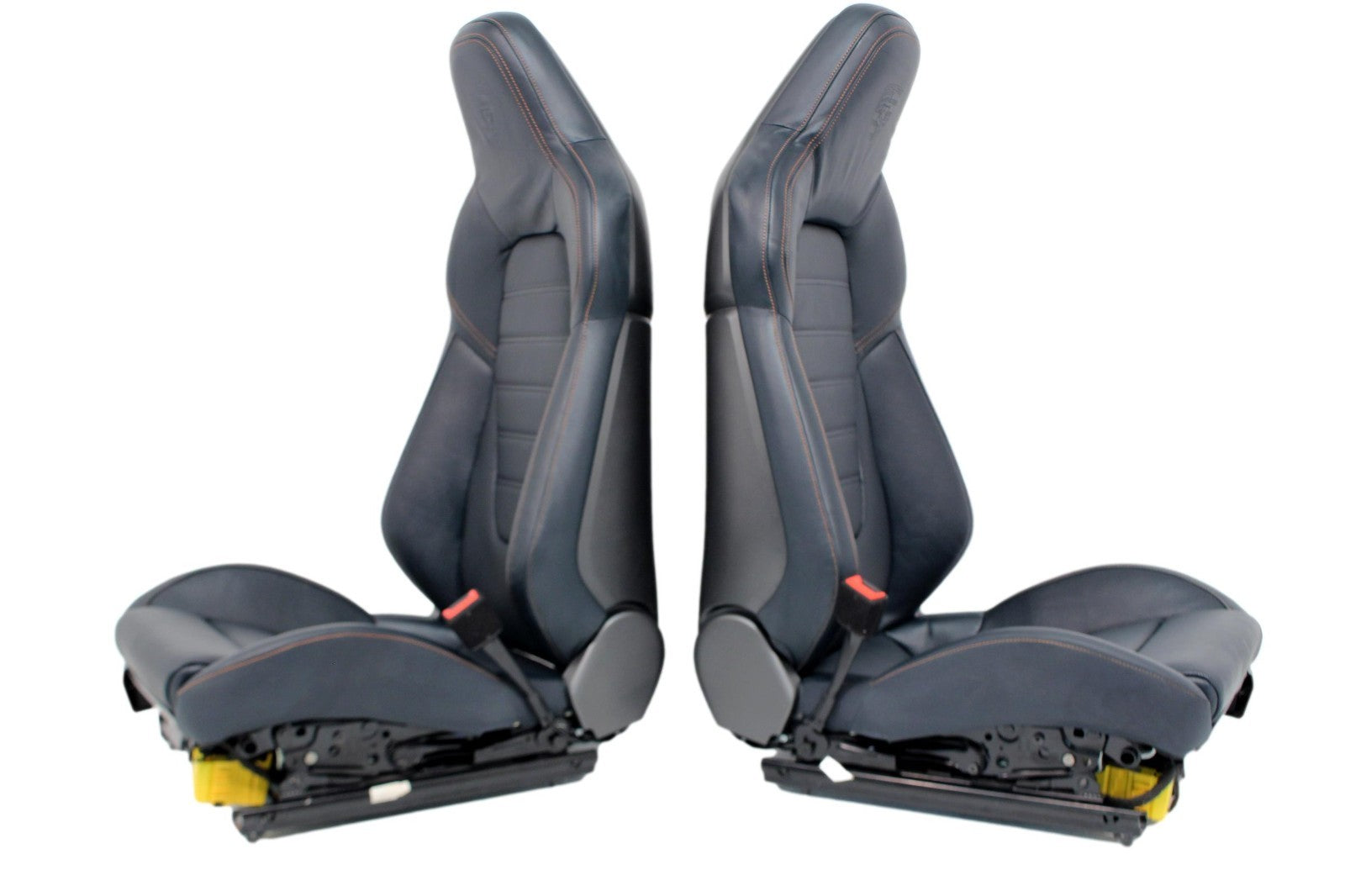 2020 2024 Porsche 911 992 Sport Seats 18-Way Graphite Blue Leather Cognac Stitch