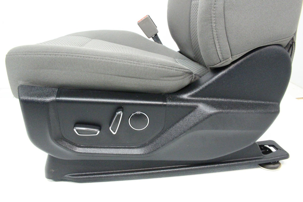 2015 - 2022 Ford F150 Super Duty Front Seats, XLT Power Earth Gray Cloth Heated