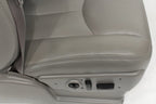 1999-2007 Sierra Silverado Heated Power Leather Seats Pewter Gray, 2-Way Lumbar