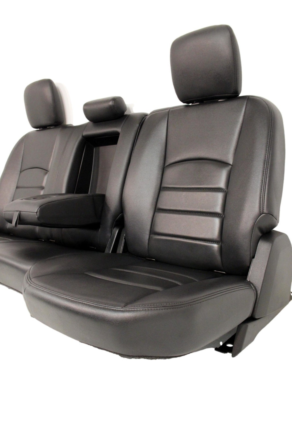 2002 - 2018 Dodge Ram Seats Set, Crew Cab Roadwire Black Leather w/ Power Driver