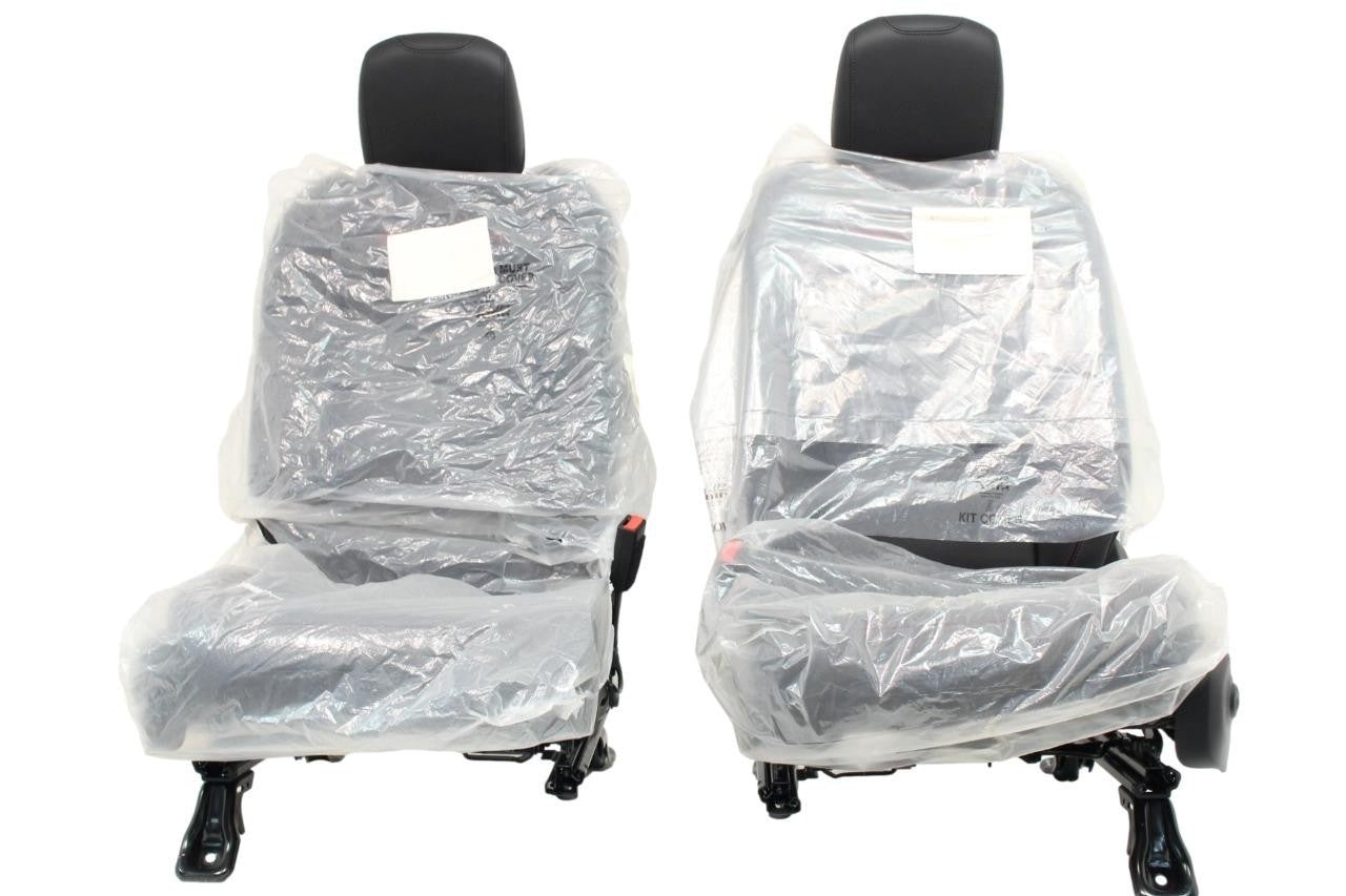 18 - 26 Jeep JL JLU JT Wrangler Front Seats, Rubicon Black Nappa Leather w/ Red