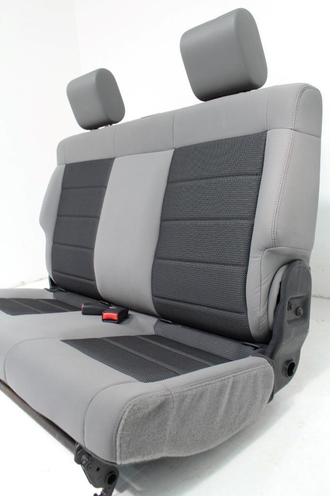 2007 - 2018 Jeep Wrangler JK (2-Door) Gray Cloth Rear Seat 2008 2009 2010 2011