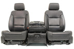 2014 - 19 Chevy Silverado GMC Sierra Black Leather Folding Jump Seat Console Kit