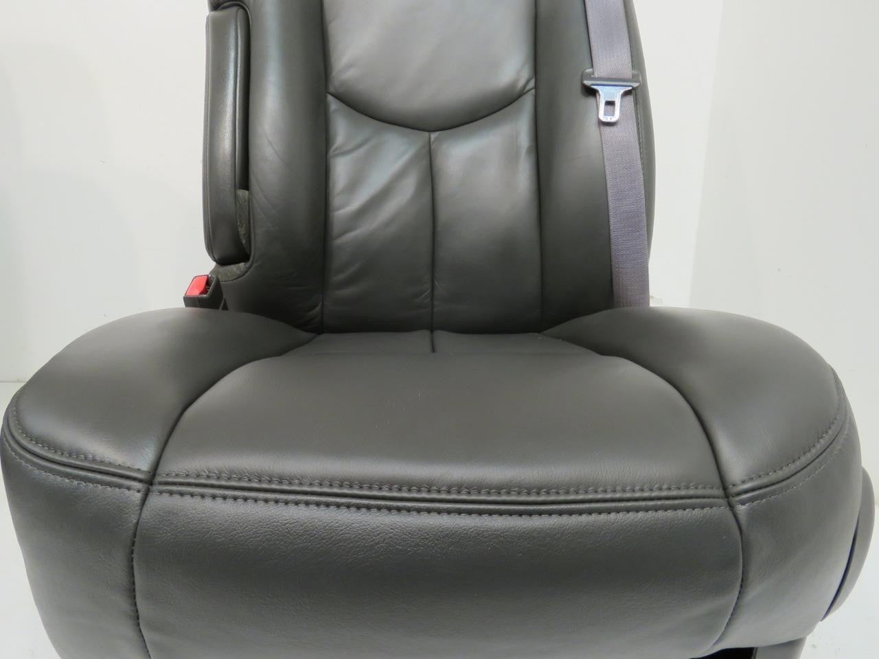 2003 - 2007 Sierra Silverado HD Seats, Dark Pewter Leather, Full Set Crew Cab