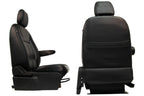 2015 - 2026 Ford Transit Front Seats, Black Leather w/ Heated Power Driver Seat