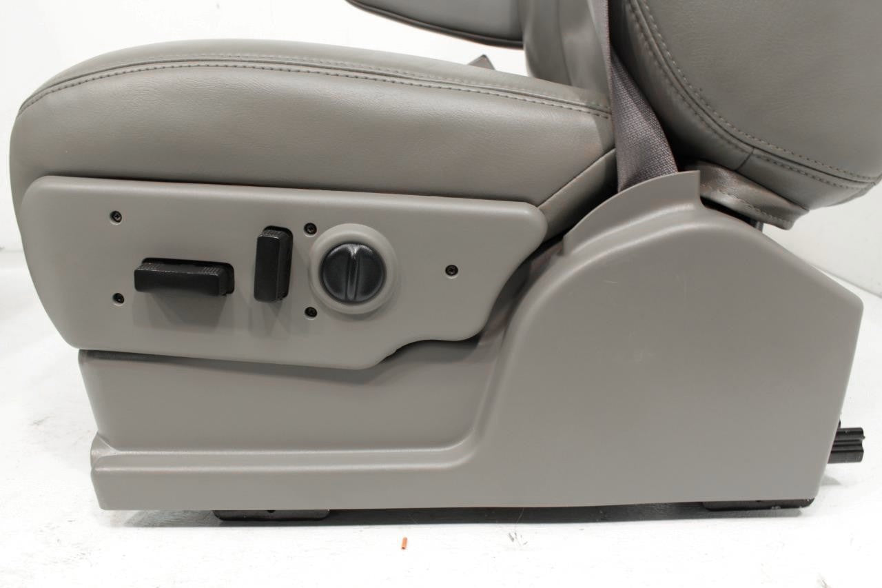 1999-2007 Sierra Silverado Heated Power Leather Seats Pewter Gray, 2-Way Lumbar