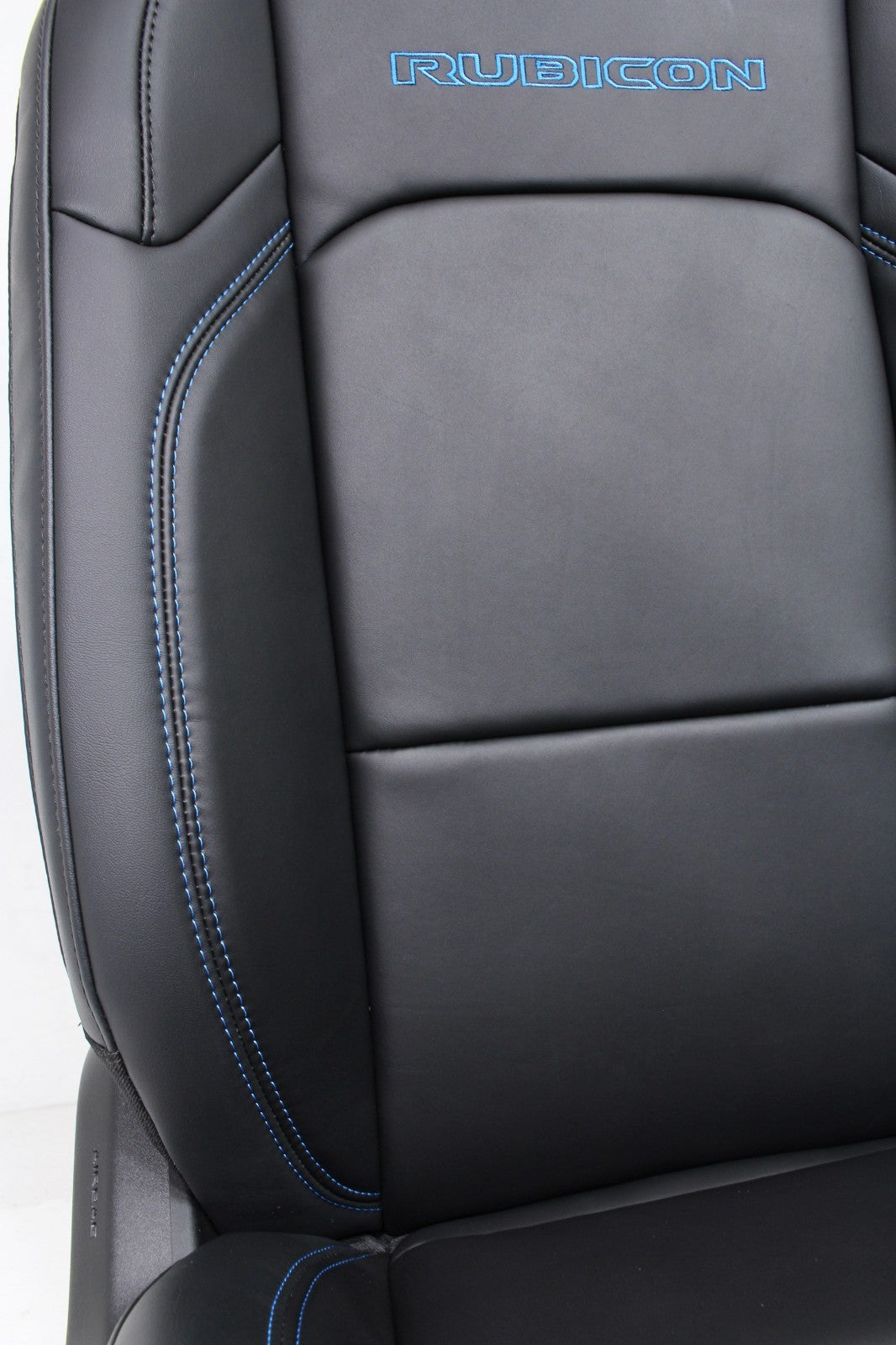 18-25 Jeep JL JLU JT Wrangler Front Seats, Black Nappa Leather w/ Blue Stitching