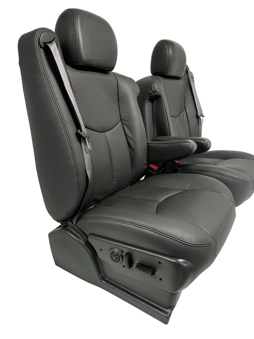 1999 - 2006 Chevy Silverado Front Seats, LT New Leather Dark Pewter Power Heated