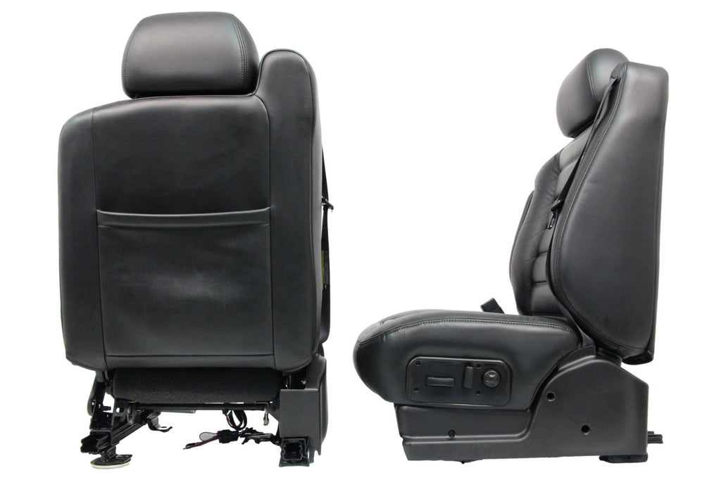 2003 - 2007 Hummer H2 Seats Set, Black Leather Powered Heated OEM