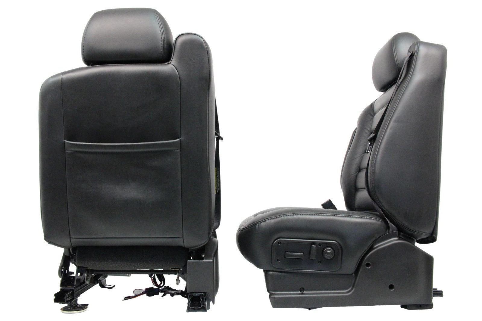 2003 - 2007 Hummer H2 Seats Set, Black Leather Powered Heated OEM