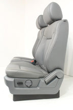 2009 - 2014 Ford F150 Front Seats, XLT Steel Gray Leather w/ Power Driver Seat