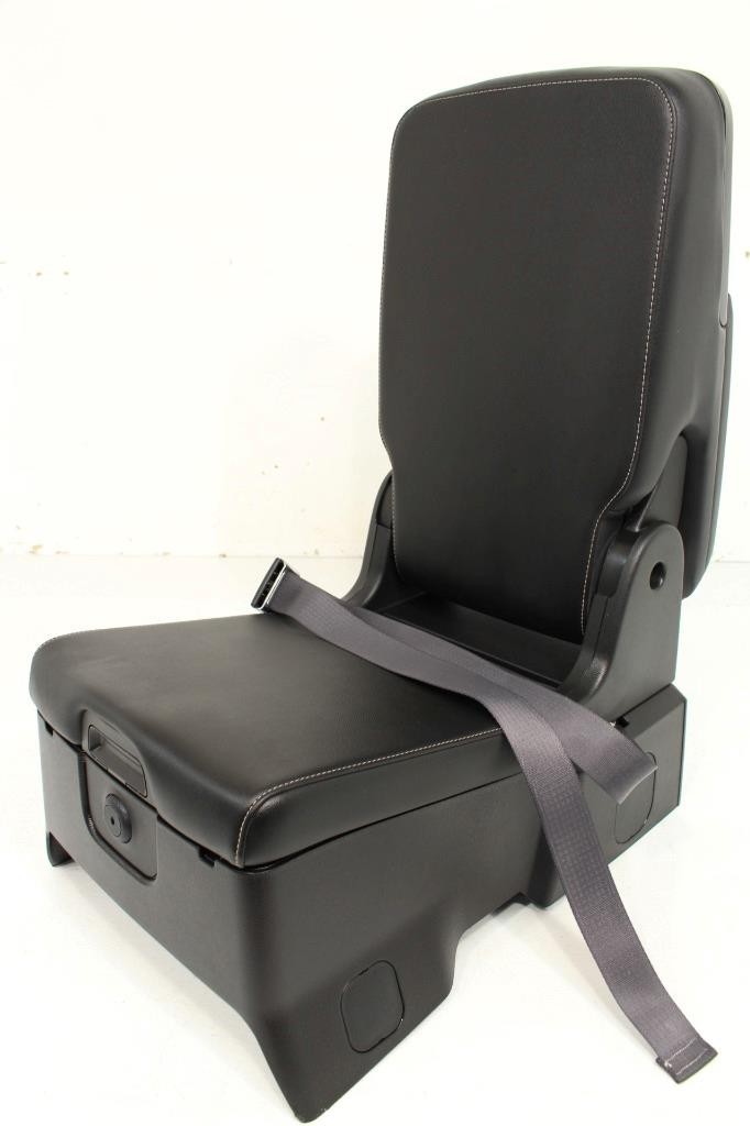 2014 - 19 Chevy Silverado GMC Sierra Black Leather Folding Jump Seat Console Kit