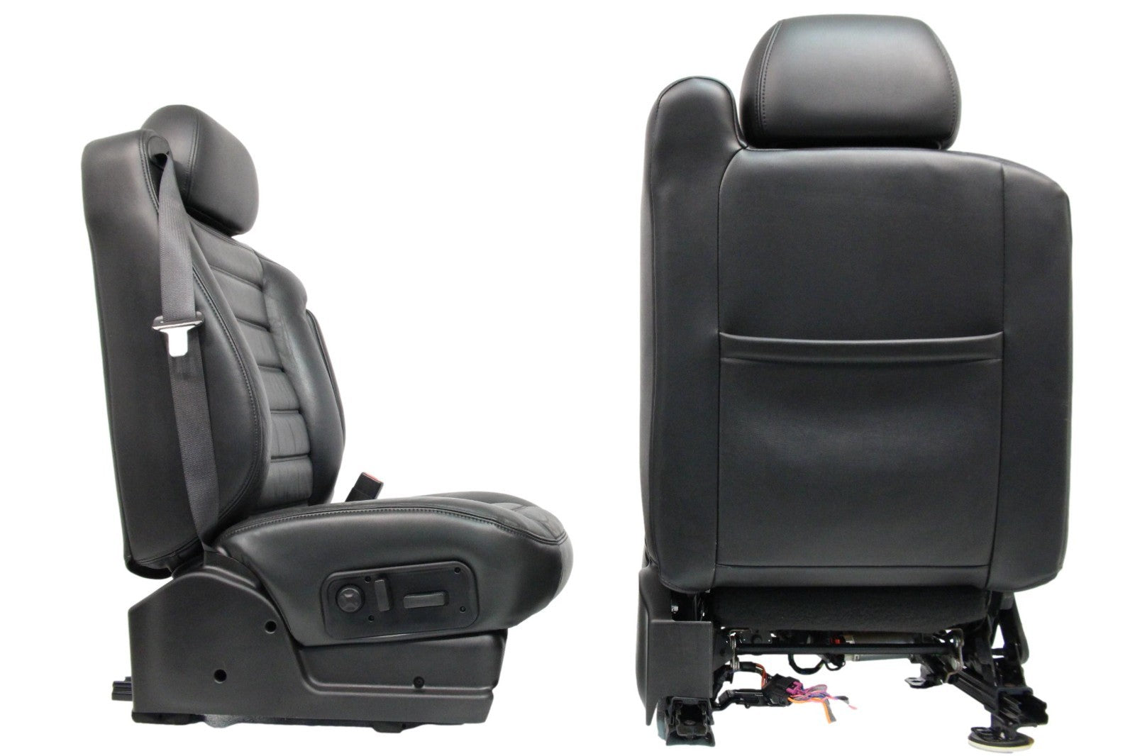 2003 - 2007 Hummer H2 Seats Set, Black Leather Powered Heated OEM