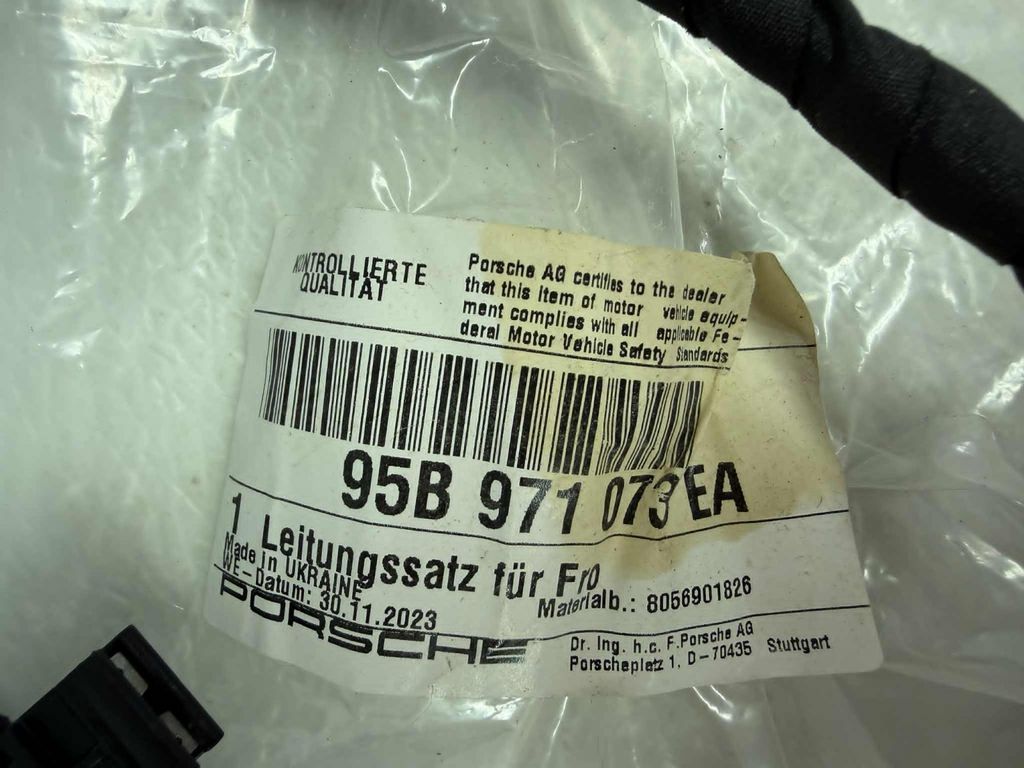 22-26 Porsche Macan Front Bumper Park Assist Camera Wire Harness OEM 95B971073EA