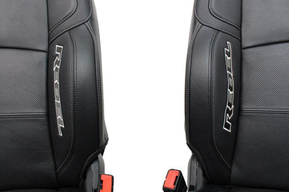 2009-2024 Dodge Ram Rebel Black Leather Heated & Cooled Front and Rear Seats