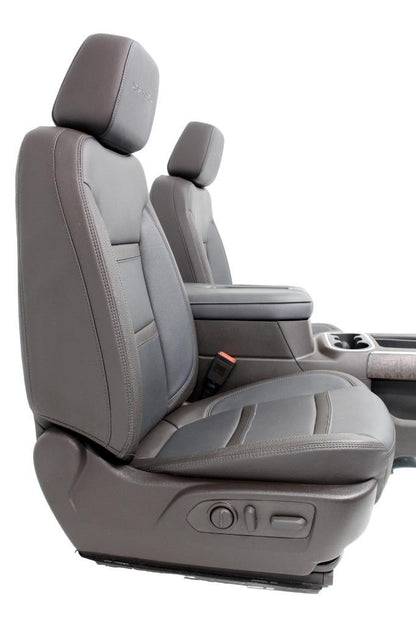 20-22 Sierra Denali Leather Seats Heated Cooled Door Panels Console, Brown Blue