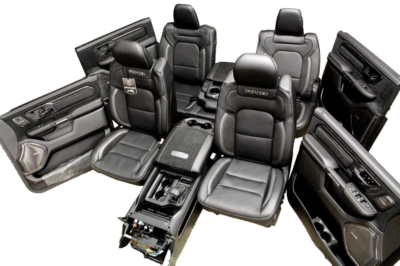 2019 - 2026 Ram 1500 Interior Crew Cab, RHO Black Leather, Seats Console Panels