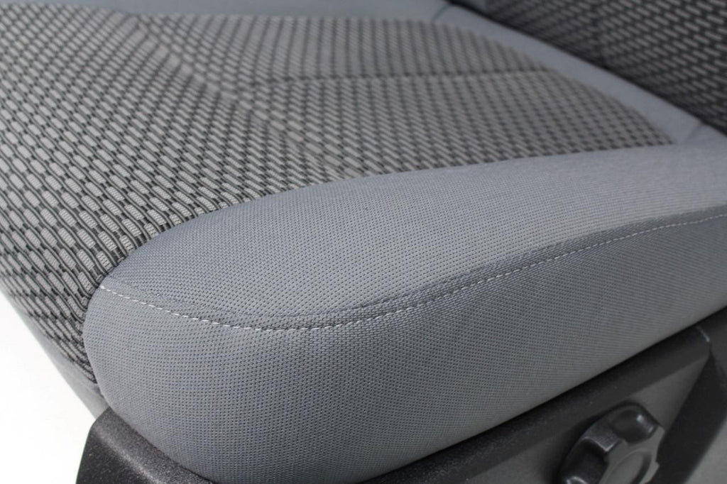 1999 - 2016 Ford Super Duty Front Seats, XLT Steel Gray Cloth Power w/ Jumpseat