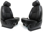 2007 - 2014 Sierra Silverado Front Seats, LT2 Black Leather, Heated & Powered
