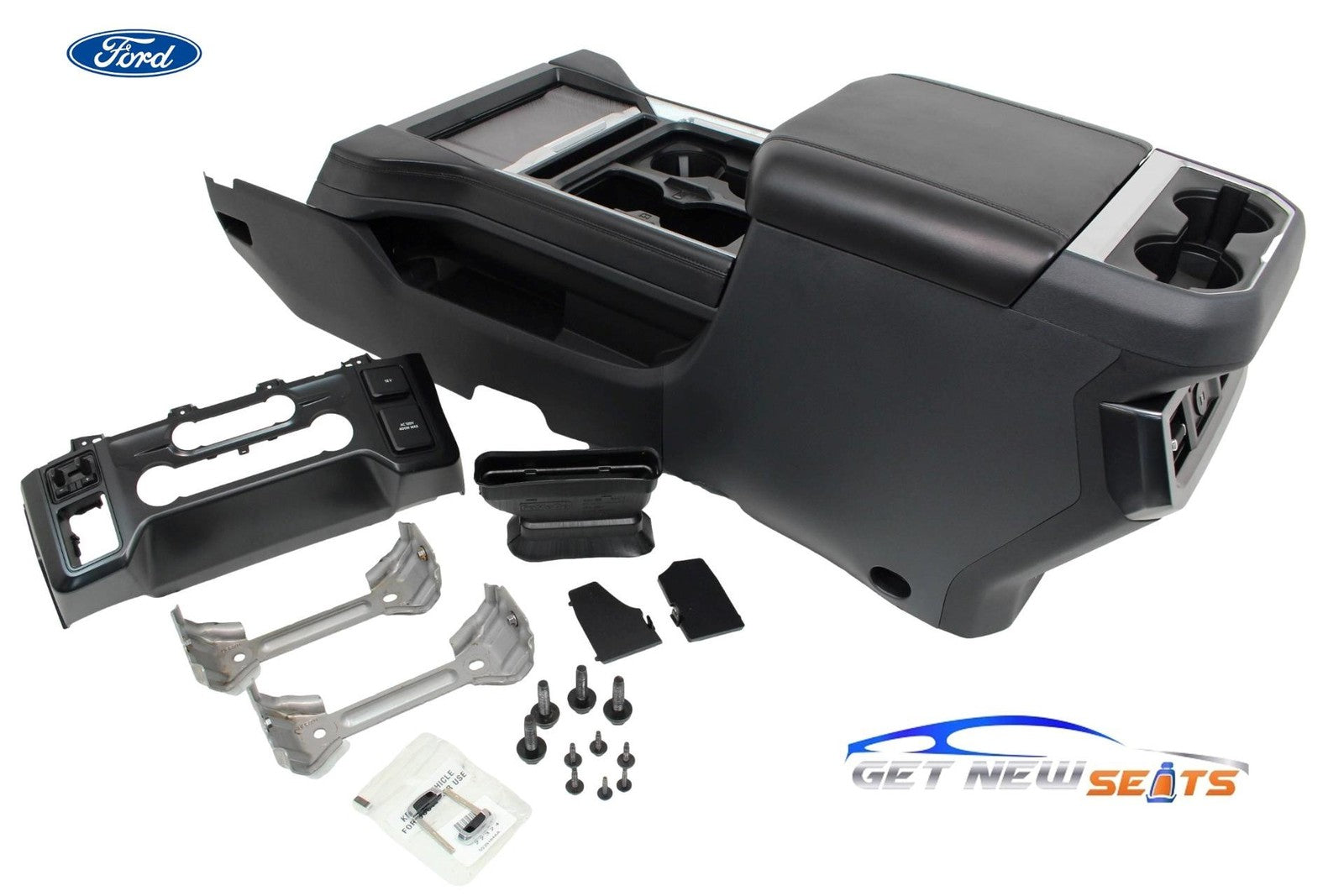 NEW 23-25 Ford F250 F350 Super Duty Complete Center Console Kit w/ HVAC Black OE