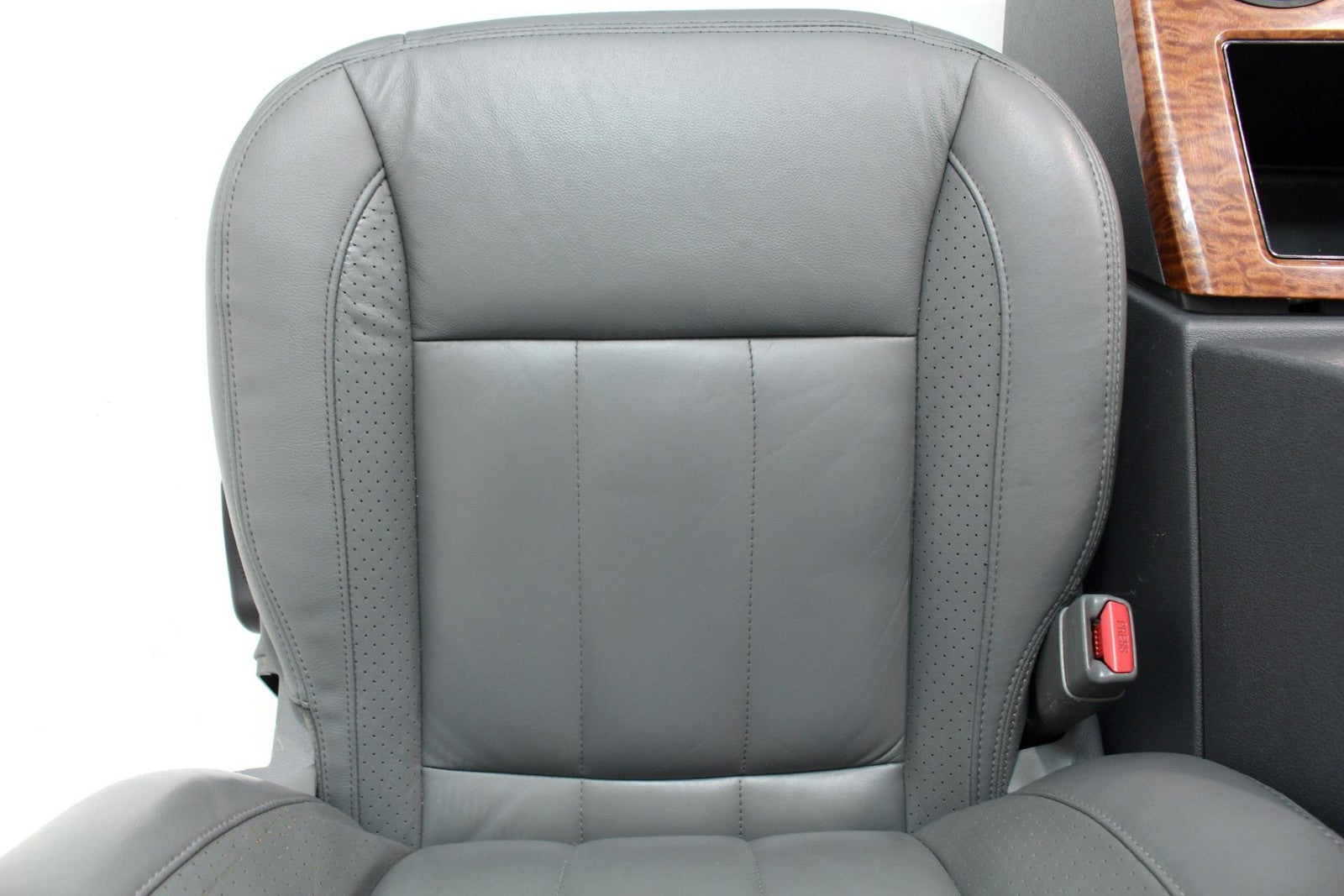 2002-2008 Dodge Ram Slate Gray Leather Seats & Woodgrain Business Console