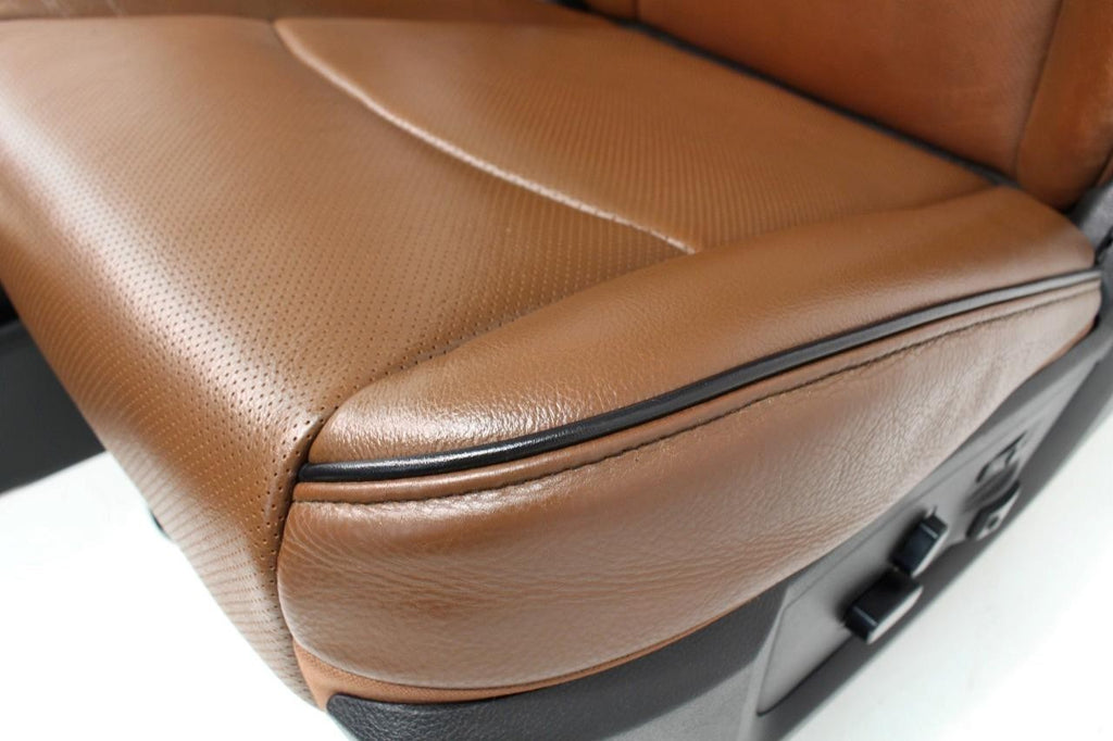 2002 - 2018 Ram Longhorn Seats Set, Crew Cab Cattle Brown Leather Heat & Cool