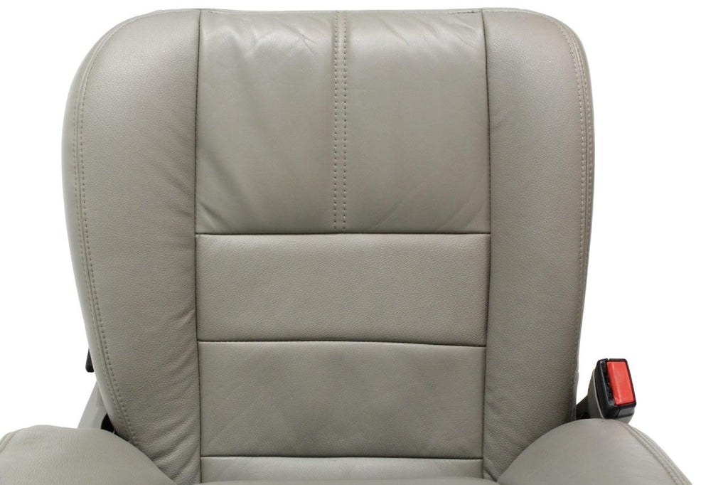2008-2010 Ford Super Duty Front Seats, Power Stone Gray Leather Lumbar OEM