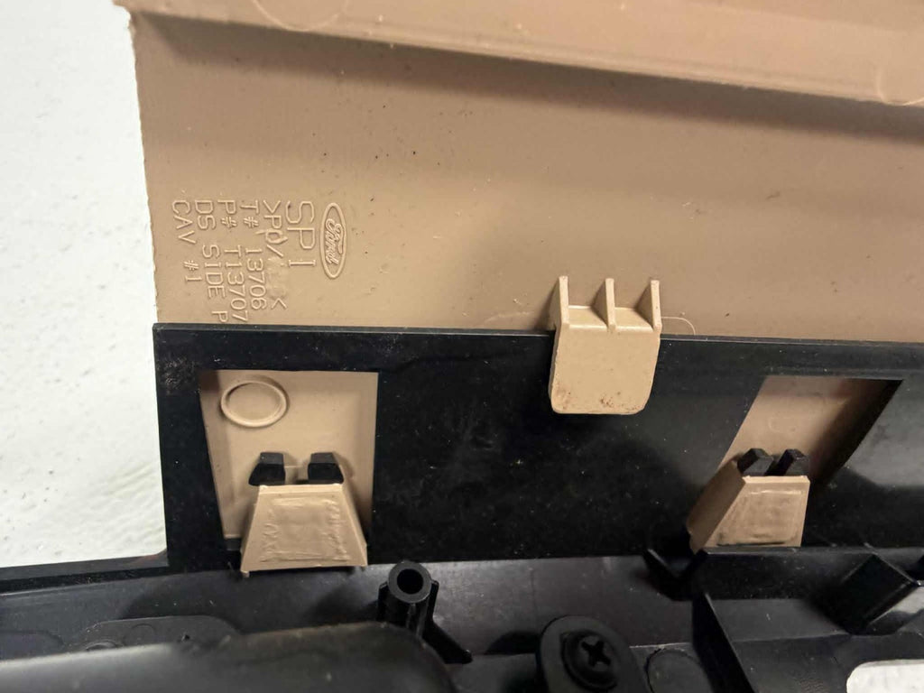 2011-2014 Ford F-150 Center Console Shifter Trim Cup Bezel, Tan Wood Grain OEM