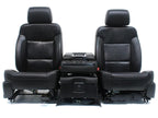 2014 - 2019 GM Sierra Silverado LT Front Seats, Power Black Leather, w/ Jumpseat