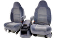 1999 - 2007 Ford Super Duty Front Bucket Seats, Denim Blue Cloth Fits 73+ Trucks