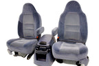 1999 - 2007 Ford Super Duty Front Bucket Seats, Denim Blue Cloth Fits 73+ Trucks