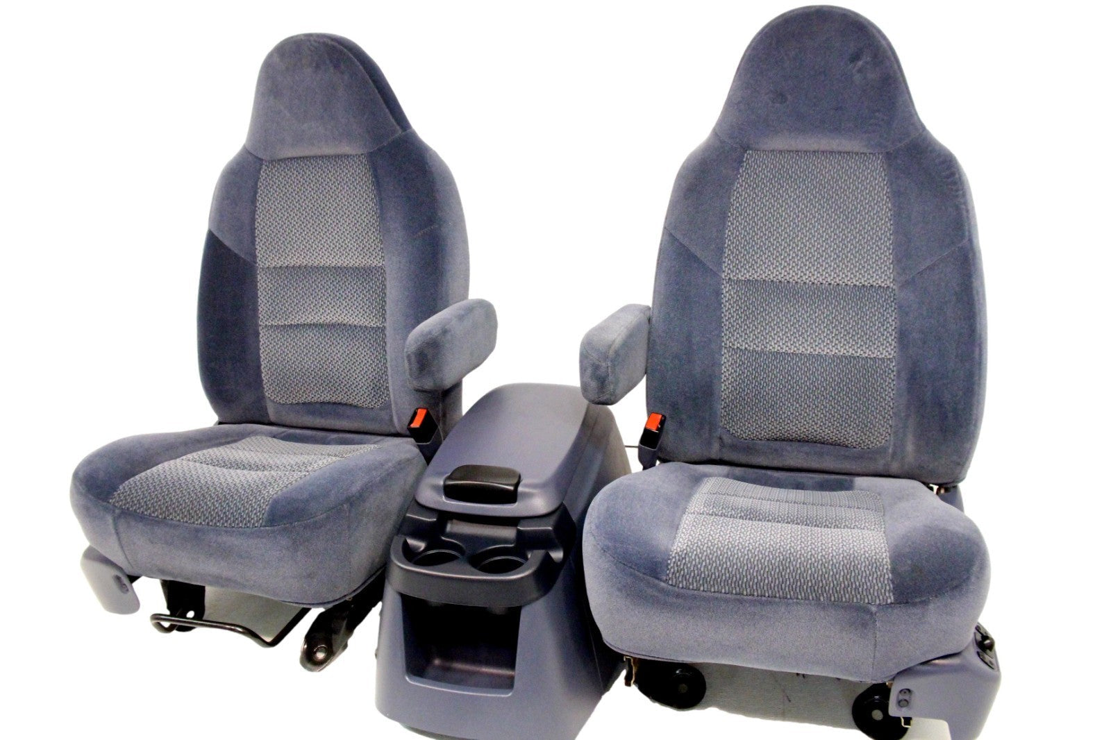 1999 - 2007 Ford Super Duty Front Bucket Seats, Denim Blue Cloth Fits 73+ Trucks
