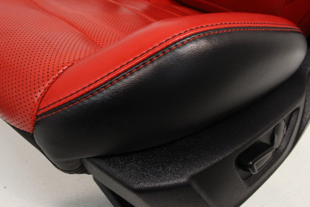2015 - 2023 Ford Mustang Seats Set, GT Premium Coupe - Showstopper Red Leather